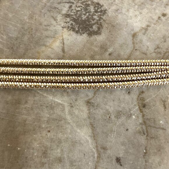 Gold Vermeil Sterling Silver 925 JCM Diamond Cut 36" Long Snake Chain Necklace - Picture 8 of 16